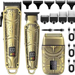 Hatteker Professional 3 in 1 Hair Trimmer - Beard Trimmer & Electric Shaver Grooming Kit 90 min Runtime 7 Length Settings-image-28