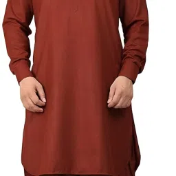 Men Cotton Blend Kurta Pyjama Set-image-23