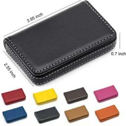 Men & Women Black Artificial Leather Card Holder-image-26