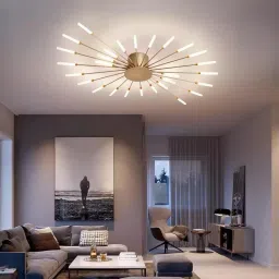 28 Light Body Acrylic LED Ring For Living Room - (Warm White) Ceiling Light Ceiling Lamp-12