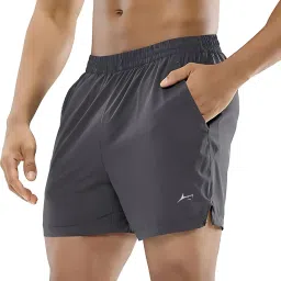 Solid Men Dark Grey Sports Shorts-image-101