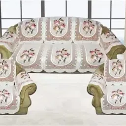 Cotton Floral Sofa Cover (MULTICOLOUR Pack of 16) Sofa Fabric-image-57