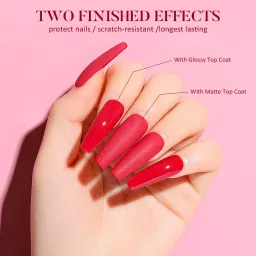 thr3e strokes Gel Polish Top and Base No Wipe Matte Coat 3 Pcs Nail Set Clear image 4