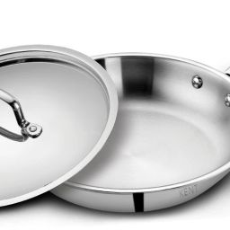 TriPly Fry Pan 22 cm diameter with Lid 1.2 L capacity-image-82