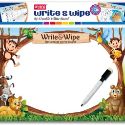 - Write & Wipe - Re Usable White Board - Jungle Design - Learning For Kids-24