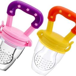 Food/Fruit Nibbler with Extra Mesh, Soft Pacifier/Feeder, Teether For Baby Teether and Feeder-5