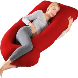 Full Body Support Microfibre Solid Pregnancy Pillow Pack of 1-image-86