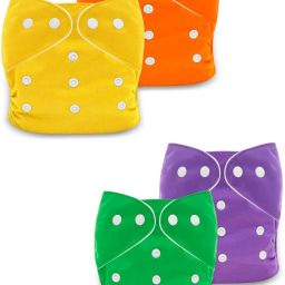 Cloth Diapers for Baby Adjustable & Washable Diapers with Button (Pack of 4)-image-22