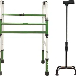 Light Weight Height Adjustable Foldable wr 76 Walker for Adult Patients & wK02 Walking Stick-picture-18