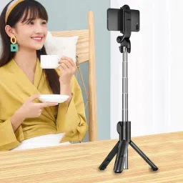 Wanzhow Top Selling professional handheld tripod selfiestick 3in1 extendable mini tripod Monopod, Tripod, Tripod Kit image 4
