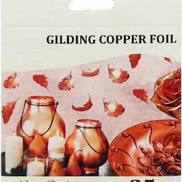 Foil Imitation Sheets for Art Crafts Decoration 25 Sheets(3x3 Inch) Copper FOIL)-image-65
