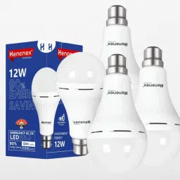 Set of 4 Energy-Saving 12W Emergency Bulbs | Rechargeable Lighting 4 hrs Bulb Emergency Light-picture-16