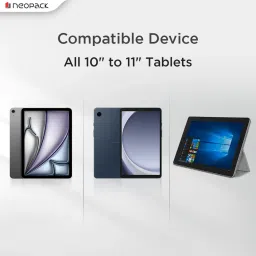 Neopack Universal Keyboard Folio 10 to 11" Case With Bluetooth Standard Tablet Keyboard Compatible with Desktop, Laptop, Tablet, iPad, Mac Easy to Use,Plug and Play,Quick, Comfy Durable body image 5