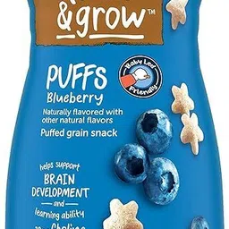 Gerber Snacks for Baby, Grain & Grow Puffs - Blueberry Baby Puffs 60 g-picture-9