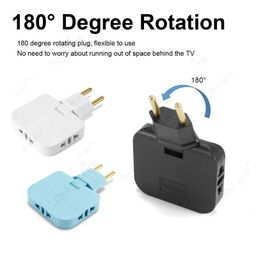 hikin supermarket HIKIN SUPERMARKET™ 3 Plug Socket | 3-in-1 Rotating and Foldable Wall Plug Adapter | Smart Sleek and Ultra thin 180 degree Wall Socket | Space-Saving Multiplug power socket behind the sofa, bed , tv image 2