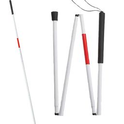 PAXMAX Folding Blind Cane Reflective Red Folding Walking Stick for Vision Impaired and Blind People image 1