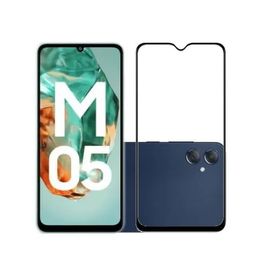 Amazon Brand - Solimo Screen Guard Tempered Full Screen Protector Edge Coverage Screen Protector for Samsung m05 Bubble Free Application | 9H Surface Hardness Tempered Glass (Pack of 1). Clear image 1