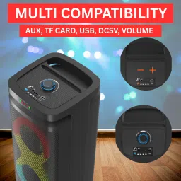 GUGGU A1 (PORTABLE BLUETOOTH PARTY SPEAKER) HD Quality Audio &Wireless Karaoke MicI245 40 W Bluetooth Party Speaker image 2