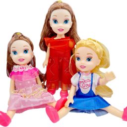 3 Sister Cute Baby Doll for Kids, Dolls with Fancy Dress for Girls Sisters Doll-21