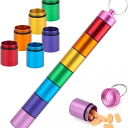 07 Aluminum Alloy Medicine Organizer Box Tablets Container Case Waterproof 01 Pcs Pill Box-37
