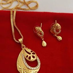 Brass Gold-plated Gold Jewel Set-image-19
