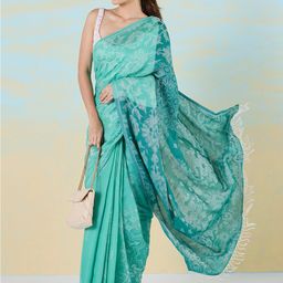 navyasa by liva Floral Printed Liva Saree-image-34
