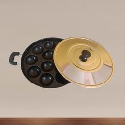 hriday PP-ALUMNM-Paniarakkal-7401 Paniarakkal with Lid 1 L capacity 24 cm diameter-picture-0