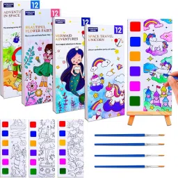 4 Pack Paint With Water Books for Kids Coloring Books for Toddlers-12