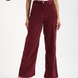 tommy hilfiger Women Loose Fit Brown Cotton Blend Trousers-picture-12