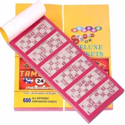 Tombola Ticket 600 ticket Book Multi Colored Easy Cut Paper Board Game Accessories-10