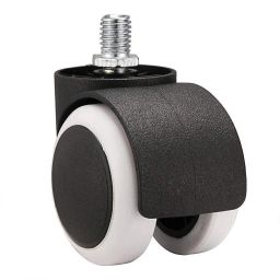 Office Chair Nylon Twin Wheel Castor Screw Type (50 mm 3x8 Thread) Swivel Furniture Caster-image-65