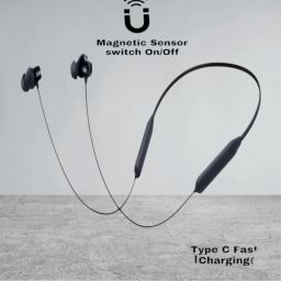 Wireless Neckband, 48Hrs Playtime, Double EQ Mode, Fast Charging_P9 Bluetooth & Wired Headset-image-55