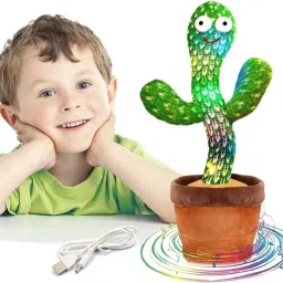 tapuji Cactus Repeats What You Say,Electronic Plush Toy with Lighting,Singing image 5