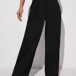 broadstar Women Loose Fit Black Lycra Blend Trousers-picture-11