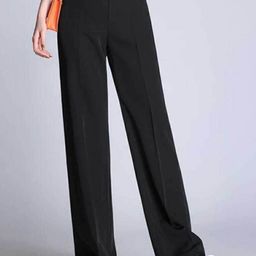 broadstar Women Loose Fit Black Lycra Blend Trousers-picture-0