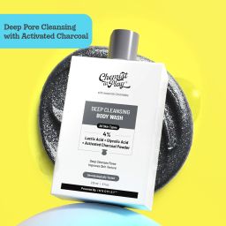 Deep Cleansing Body Wash with Charcoal, Lactic Acid | Removes Dirt, Exfoliation-1