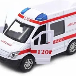 Diecast Ambulance Car Van Pull Back Openable Door Metal Mini Ambulance Truck Toy for kids Boys-image-15