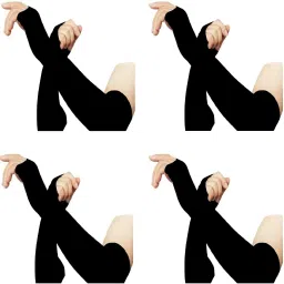 black sports sleeves for men & women- 4 pairs Cycling Gloves-image-7