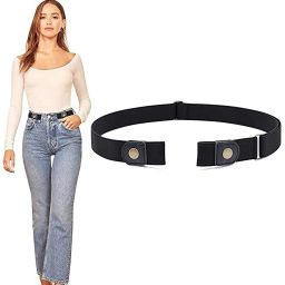 Women Casual, Evening, Formal, Party Black Fabric Reversible Belt-image-57
