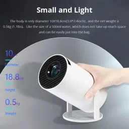 Punnkk HY300 Pro Smart,4K HD Wifi6 BT5, Android12, 180Degree Rotation Auto Keystone (4500 lm / 1 Speaker / Wireless / Remote Controller) Portable Projector image 3
