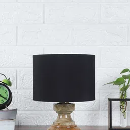 Devansh Black Traditional Table Lamp-7
