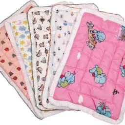 New Born Baby Bed Mattress, Soft Cotton Godari, Set of 5 Printed Godadi-image-42