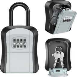 Inditradition Hanging Mettalic Key Lock Box & Indoor & Outdoor Key Hider Box Combination Lock HANGING KEY BOX-image-8