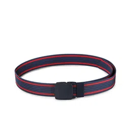 Calvadoss Men Navy Blue & Red Canvas Belt-image-8