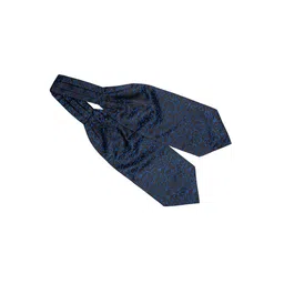 The Tie Hub Men Blue & Black Woven Design Cravat-image-93