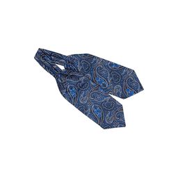 The Tie Hub Men Blue & White Woven Design Cravat-image-94