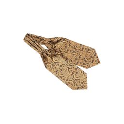 The Tie Hub Men Gold & Brown Woven Design Cravat-picture-30