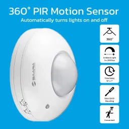 Servotech PIR 360 Degree Motion Sensor Switch For Lighting Pack of 2 Smart Sensor Light image 3