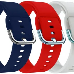 AOnes Pack of 3 Silicone Belt Watch Strap with Metal Buckle for Maxima Pro Flash Plus Smart Watch Strap-27