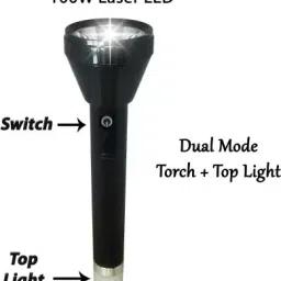 zeno volt LED Torch Flashlight XML T6 Water Resistance 5 Modes Adjustable Focus 5 hrs Torch Emergency Light image 3